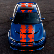 Splash Grunge Stripes Vinyl Decal Sticker Kit for Dodge Challenger / Charger SRT Hellcat 2
