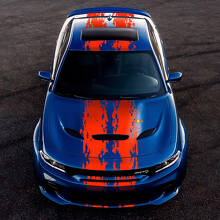 Splash Style Dual Upper Side Stripes Vinyl Decal Kit for Dodge Challenger or Charger_2