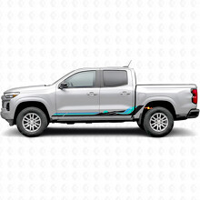 Retro Mountain Wave Door & Rocker Panel Vinyl Stripes for Chevrolet Colorado 3rd Gen 2023-2026_2