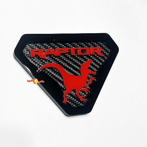 Raptor Edition Fender Badges Tailgate Emblem 3D Badge Carbon Background