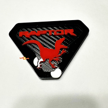 Raptor Edition Fender Badges Tailgate Emblem 3D Badge Carbon Background 3
