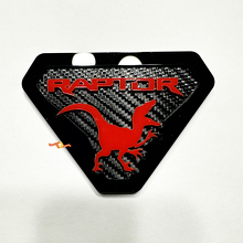 Raptor Edition Fender Badges Tailgate Emblem 3D Badge Carbon Background 4