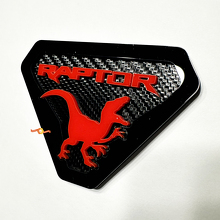 Raptor Edition Fender Badges Tailgate Emblem 3D Badge Carbon Background 5