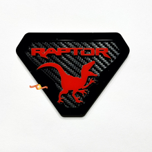 Raptor Edition Fender Badges Tailgate Emblem 3D Badge Carbon Background 9