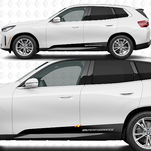 Side Door Rocker Panel Stripes M Performance Decal Kit for BMW X3 G45 1