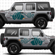 Trail Pass Map Compass Side Doors Stripes Vinyl decal sticker fit Jeep Wrangler 2