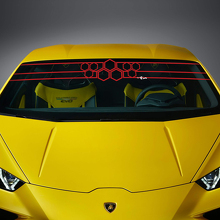 Windshield Honeycomb Stripe Racing Vinyl Decal Sticker Graphics for Lamborghini Huracan Evo 3
