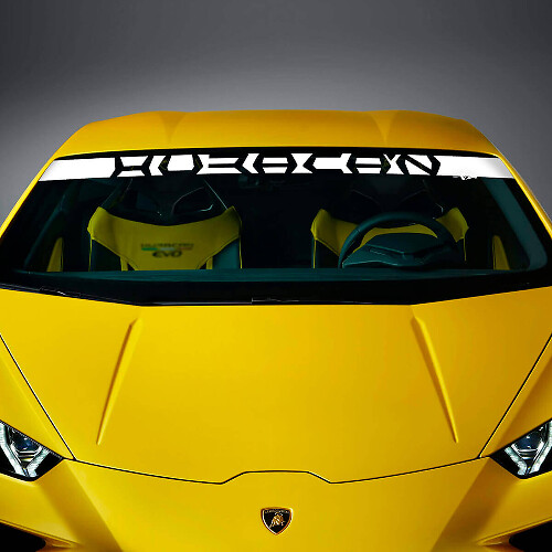Brand Lettering Stripe Windshield Vinyl Decal Sticker Graphics for Lamborghini Huracan Evo