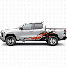 Distressed Splash Door & Bedside Vinyl Stripes for Chevrolet Colorado 3rd Gen 2023-2026_2
