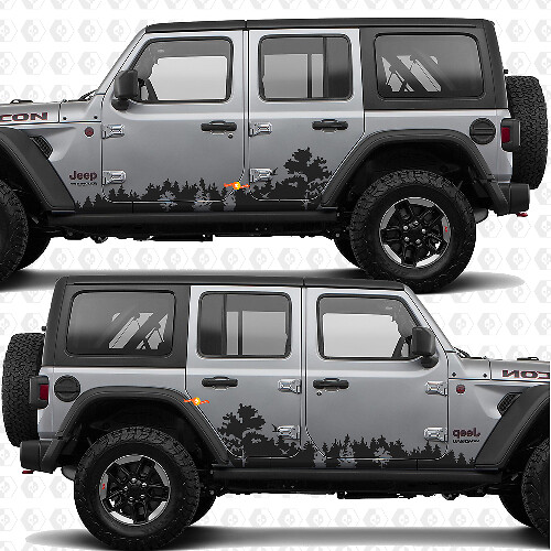 Forest Nature Landscape Side Doors Vinyl decal sticker fit Jeep Wrangler