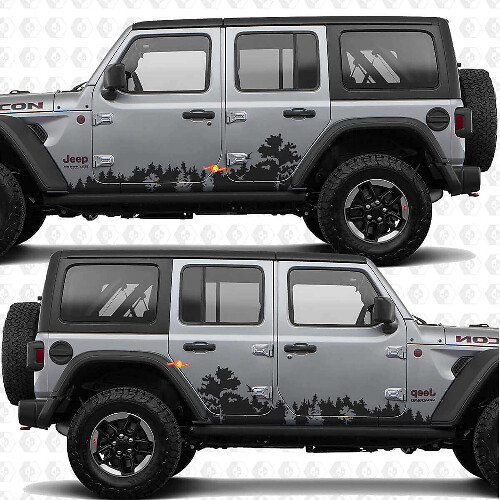 Forest Nature Landscape Side Doors Vinyl decal sticker fit Jeep Wrangler JL