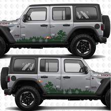 Forest Nature Landscape Side Doors Vinyl decal sticker fit Jeep Wrangler 3