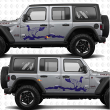Duck Hunting Nature Landscape Side Doors Vinyl decal sticker fit Jeep Wrangler 3
