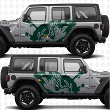 Antlers Silhouette Splash Side Doors Vinyl decal sticker fit Jeep Wrangler 3