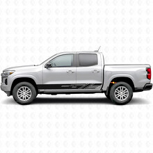 Diagonal Slot Door & Rocker Panel Vinyl Stripes for Chevrolet Colorado 3rd Gen 2023-2026_2