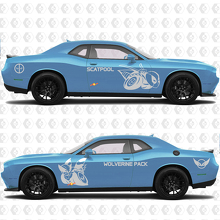 Custom Scatpool or Wolverine Pack Bee Side Vinyl Decal Graphic Sticker for Dodge Challenger 2