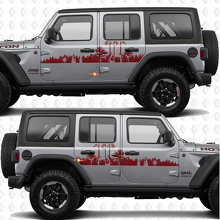Forest Side Doors Vinyl decal sticker fit Jeep Wrangler 2
