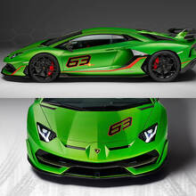 63 Side Hood Decal Sticker Graphics Lamborghini Aventador SVJ 3