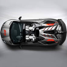 63 SVJ Side Hood Decal Sticker Graphics Lamborghini Aventador SVJ 3