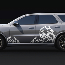 Wildcat Flame Side Doors Decal vinyl stickers for Dodge Durango 2