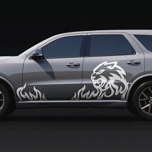 Wildcat Flame Side Doors Decal vinyl stickers for Dodge Durango 2
