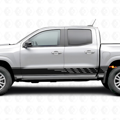 Staggered Slot Door & Rocker Panel Vinyl Stripes for Chevrolet Colorado 3rd Gen 2023-2026