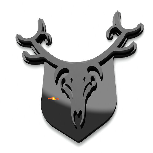 Skull Deer Fender Badges Tailgate Emblem 3D Badge