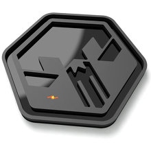 Skull in Hexagon Fender Badges Tailgate Emblem 3D Badge 4