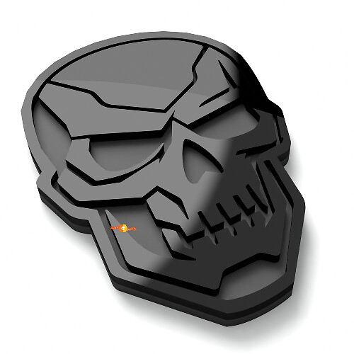 Skull Terminator Fender Badges Tailgate Emblem 3D Badge
