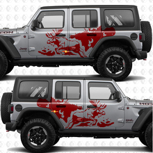 Moose Splash Run Side Doors Vinyl decal sticker fit Jeep Wrangler 2