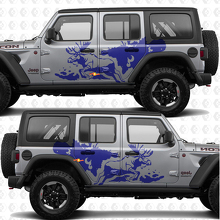 Moose Splash Run Side Doors Vinyl decal sticker fit Jeep Wrangler 3