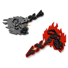 Flame Skull 4x4 Fender Badges Tailgate Emblem 3D Badge 2