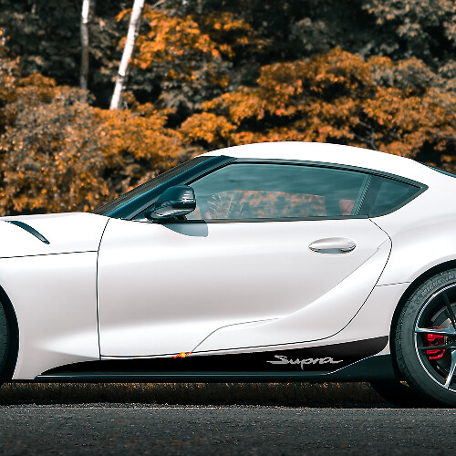 Rocker Panel Stripe Side Graphics Decals Stickers for Toyota Supra MKV A90 A91
