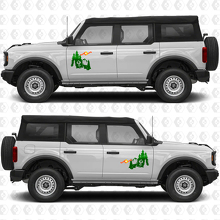 Bigfoot Road Mountain Forest Side Doors Racing Stripes Decals for Ford Bronco 3