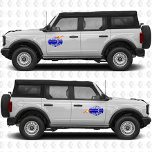 Forest Pine Trees Adventure Outer Banks Side Doors Stripes Decals for Ford Bronco 2