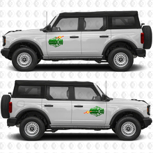 Forest Pine Trees Adventure Outer Banks Side Doors Stripes Decals for Ford Bronco 3