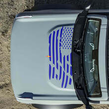 American US Flag Distressed Hood Vinyl Decal Sticker Graphics for Musclecar horse 2