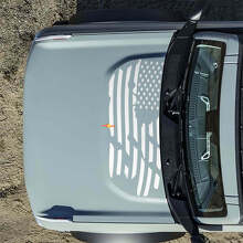 American US Flag Distressed Hood Vinyl Decal Sticker Graphics for Musclecar horse 4