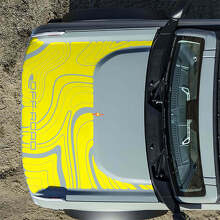 Topographic Off Road Hood Vinyl Decal Sticker Graphics 2 for Musclecar horse 2