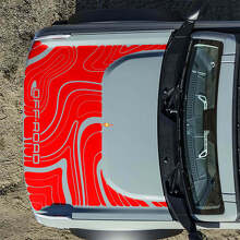 Topographic Off Road Hood Vinyl Decal Sticker Graphics 2 for Musclecar horse 3