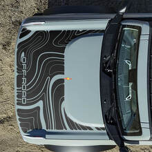 Topographic Off Road Hood Vinyl Decal Sticker Graphics for Ford Bronco 4