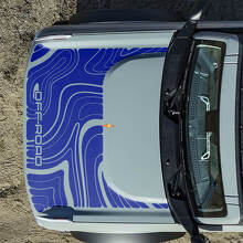 Topographic Off Road Hood Vinyl Decal Sticker Graphics for Ford Bronco 5