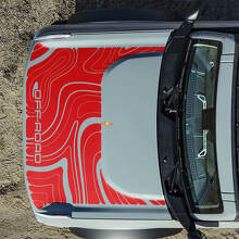 Topographic Off Road Hood Vinyl Decal Sticker Graphics for Ford Bronco 7