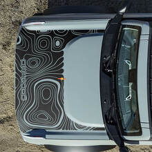 Topographic Off Road Hood Vinyl Decal Sticker Graphics for Ford Bronco 2