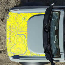 Topographic Off Road Hood Vinyl Decal Sticker Graphics for Ford Bronco 4