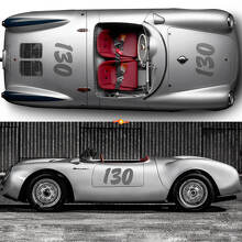 Full kit Porsche 130 Little Bastard James Dean Side Stripes Kit Decal Sticker PORSCHE 550 2