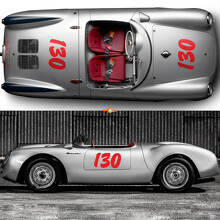 Full kit Porsche 130 Little Bastard James Dean Side Stripes Kit Decal Sticker PORSCHE 550 3