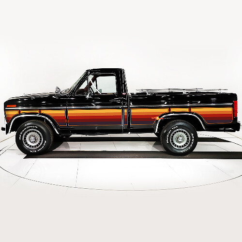 Side Retro Vintage Vinyl Decal Graphic fit to Ford F-150 1990 F150