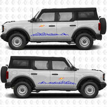 4x4 Off Road Mountains Side Doors Vinyl Decal Sticker Graphics  for Musclecar horse  2