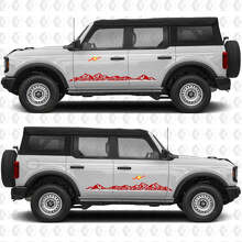 4x4 Off Road Mountains Side Doors Vinyl Decal Sticker Graphics  for Musclecar horse  3